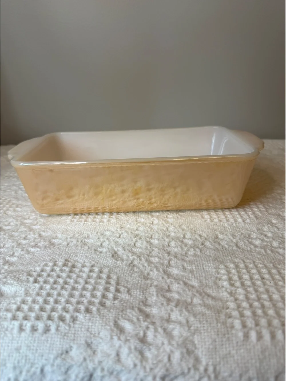 Fire King Peach Lustre 409 1 quart loaf pan/baking dish